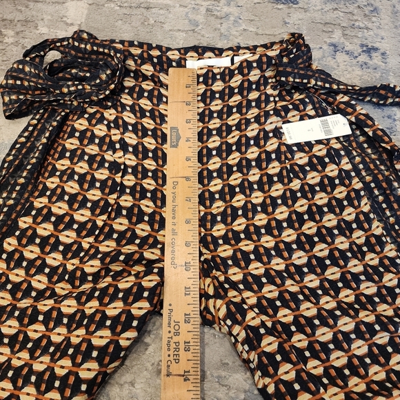 NWT Anthropologie Metzner Wide Leg Trousers Ett:twa Size 4 Geometric Belted - Picture 14 of 16